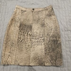 Leather Skirt H & D PTY. LT  Rock 90's Boho  Retro Australia M